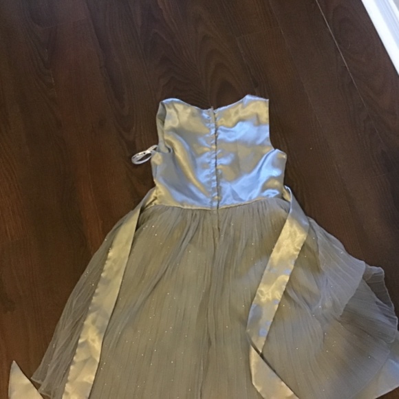 Girls silver sequin hearts dress - Picture 2 of 3